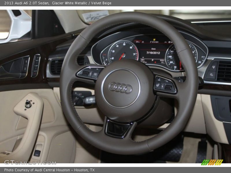Glacier White Metallic / Velvet Beige 2013 Audi A6 2.0T Sedan