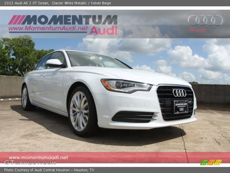 Glacier White Metallic / Velvet Beige 2013 Audi A6 2.0T Sedan
