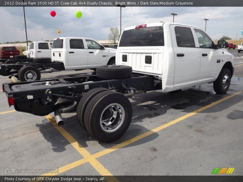 Bright White / Dark Slate/Medium Graystone 2012 Dodge Ram 3500 HD ST Crew Cab 4x4 Dually Chassis