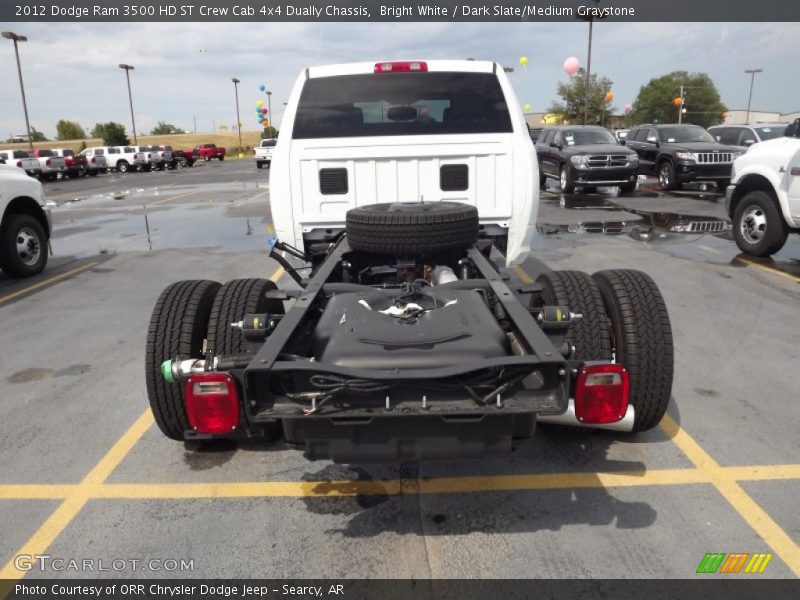 Bright White / Dark Slate/Medium Graystone 2012 Dodge Ram 3500 HD ST Crew Cab 4x4 Dually Chassis