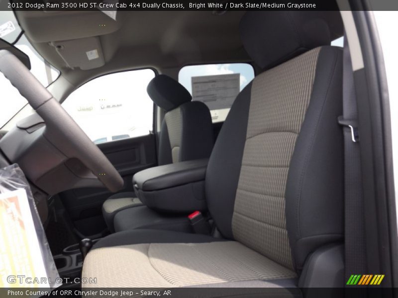 Bright White / Dark Slate/Medium Graystone 2012 Dodge Ram 3500 HD ST Crew Cab 4x4 Dually Chassis