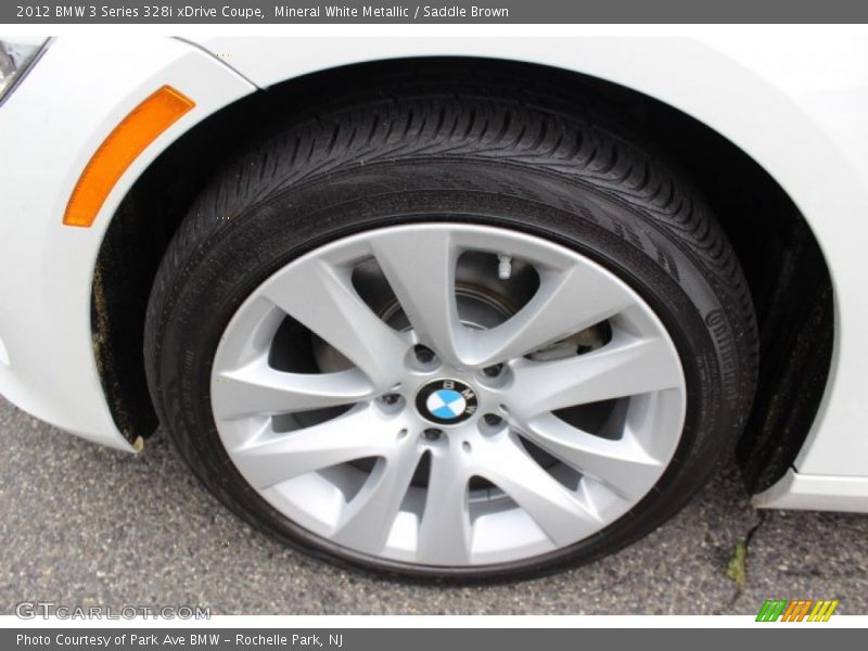 Mineral White Metallic / Saddle Brown 2012 BMW 3 Series 328i xDrive Coupe