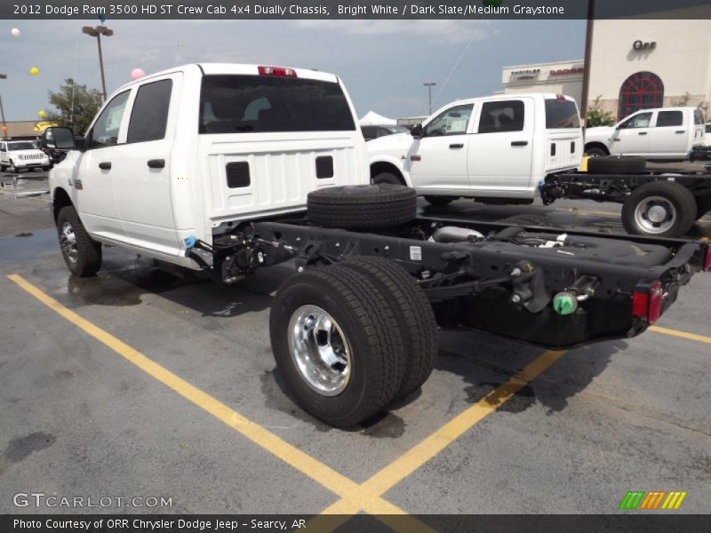 Bright White / Dark Slate/Medium Graystone 2012 Dodge Ram 3500 HD ST Crew Cab 4x4 Dually Chassis