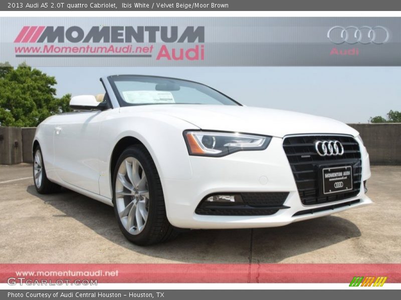 Ibis White / Velvet Beige/Moor Brown 2013 Audi A5 2.0T quattro Cabriolet