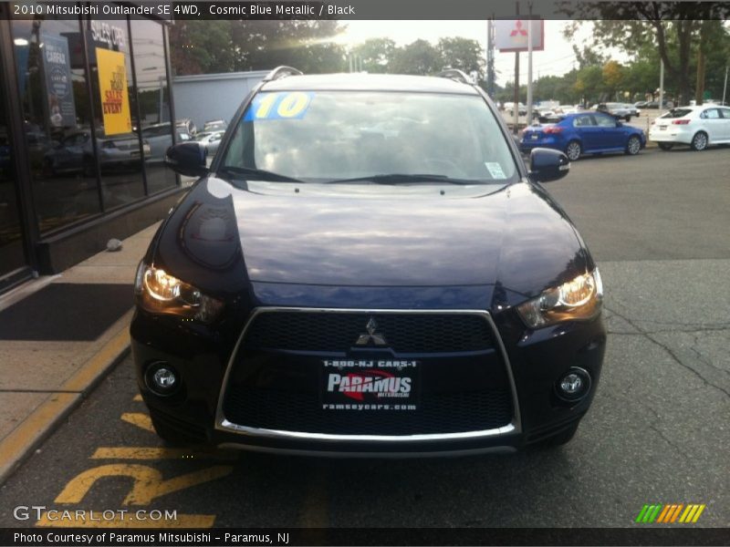 Cosmic Blue Metallic / Black 2010 Mitsubishi Outlander SE 4WD
