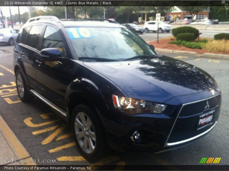 Cosmic Blue Metallic / Black 2010 Mitsubishi Outlander SE 4WD