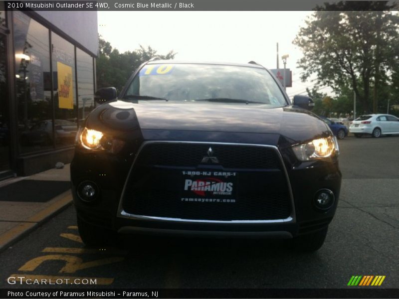 Cosmic Blue Metallic / Black 2010 Mitsubishi Outlander SE 4WD