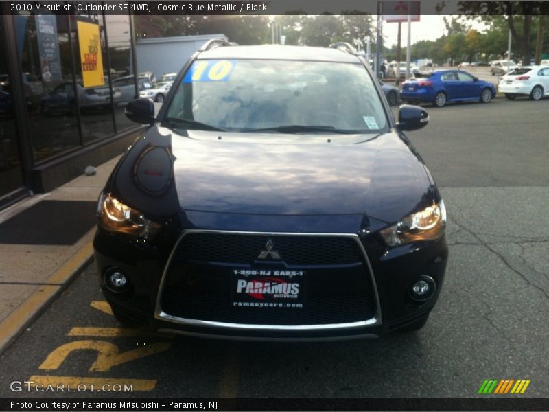 Cosmic Blue Metallic / Black 2010 Mitsubishi Outlander SE 4WD