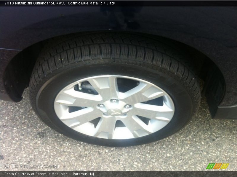 Cosmic Blue Metallic / Black 2010 Mitsubishi Outlander SE 4WD