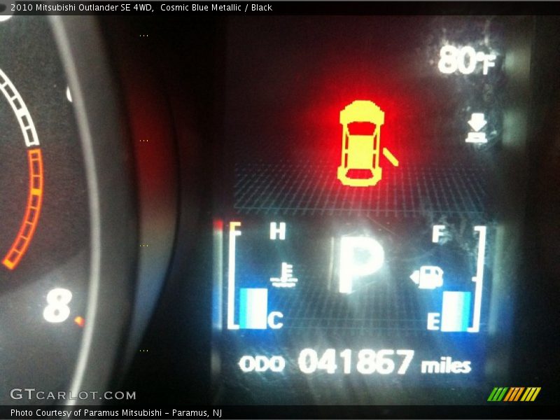 Cosmic Blue Metallic / Black 2010 Mitsubishi Outlander SE 4WD