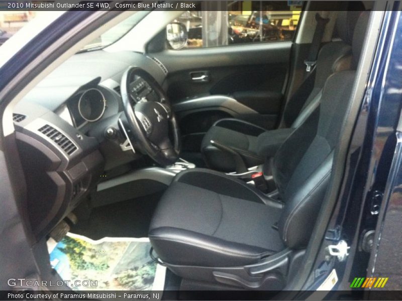 Cosmic Blue Metallic / Black 2010 Mitsubishi Outlander SE 4WD