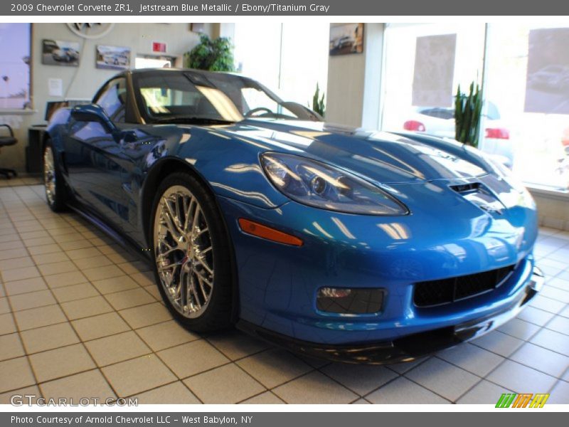 Jetstream Blue Metallic / Ebony/Titanium Gray 2009 Chevrolet Corvette ZR1