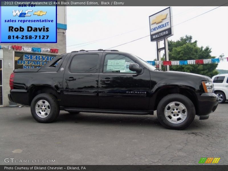 Black / Ebony 2013 Chevrolet Avalanche LS 4x4 Black Diamond Edition