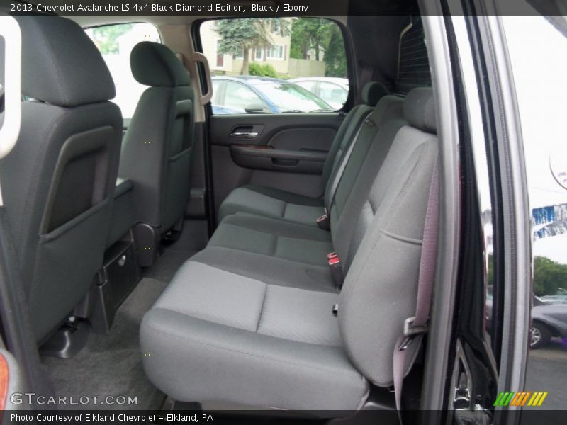 Rear Seat of 2013 Avalanche LS 4x4 Black Diamond Edition