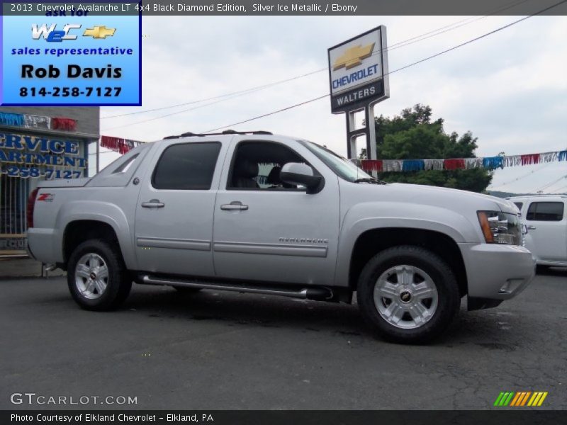 Silver Ice Metallic / Ebony 2013 Chevrolet Avalanche LT 4x4 Black Diamond Edition