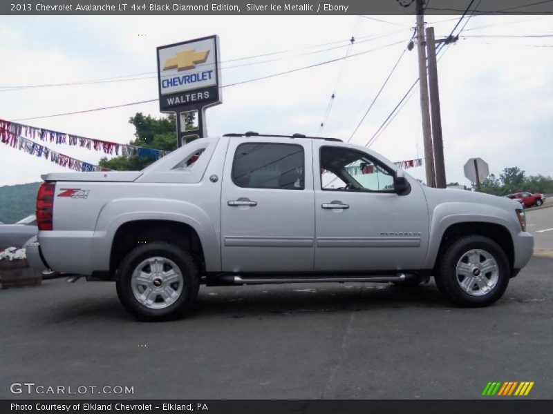 Silver Ice Metallic / Ebony 2013 Chevrolet Avalanche LT 4x4 Black Diamond Edition