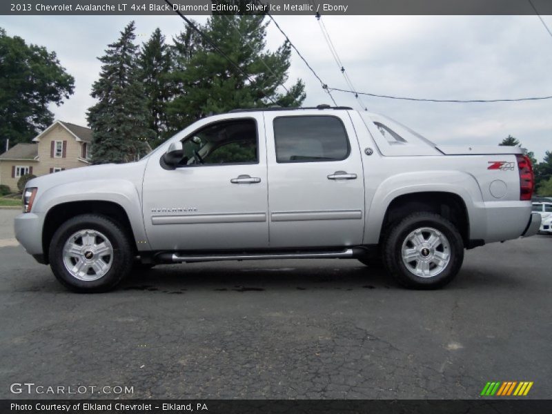 Silver Ice Metallic / Ebony 2013 Chevrolet Avalanche LT 4x4 Black Diamond Edition