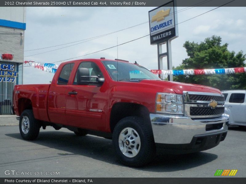 Victory Red / Ebony 2012 Chevrolet Silverado 2500HD LT Extended Cab 4x4