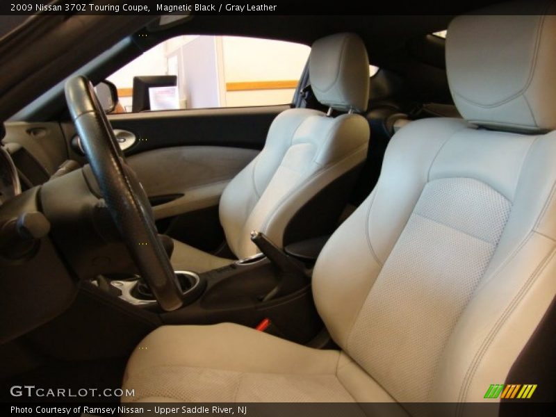 Magnetic Black / Gray Leather 2009 Nissan 370Z Touring Coupe