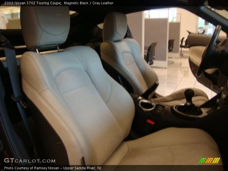Magnetic Black / Gray Leather 2009 Nissan 370Z Touring Coupe