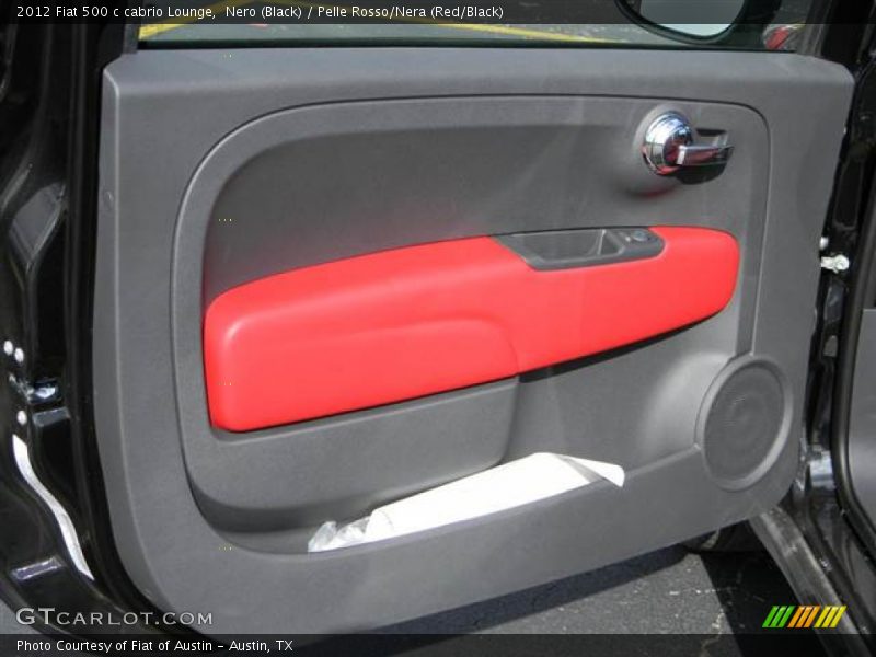 Nero (Black) / Pelle Rosso/Nera (Red/Black) 2012 Fiat 500 c cabrio Lounge