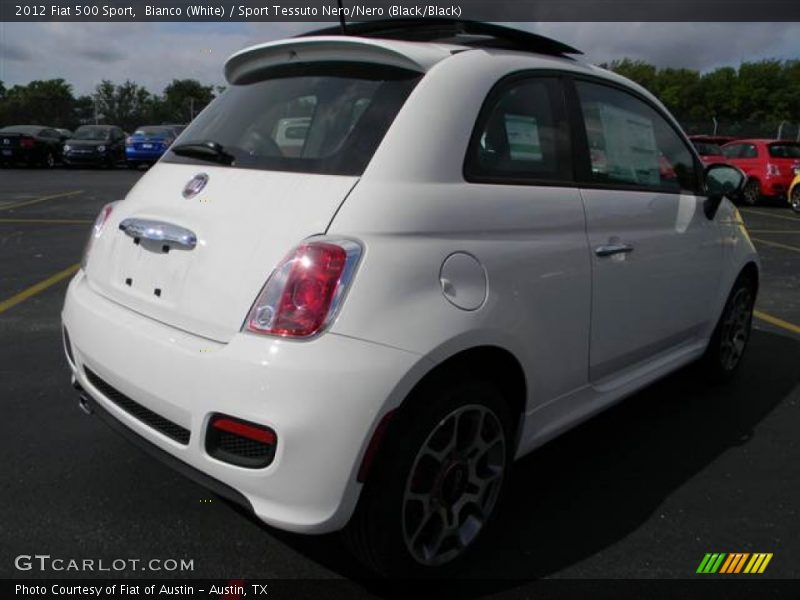 Bianco (White) / Sport Tessuto Nero/Nero (Black/Black) 2012 Fiat 500 Sport