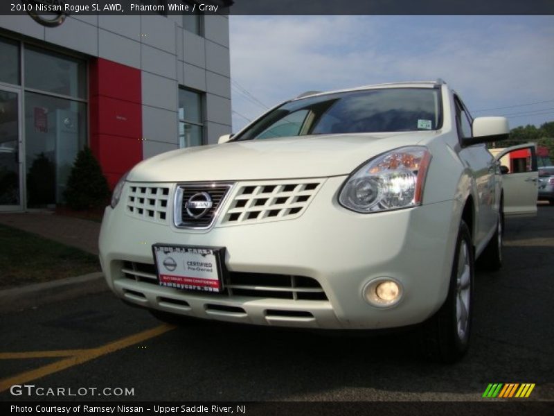 Phantom White / Gray 2010 Nissan Rogue SL AWD