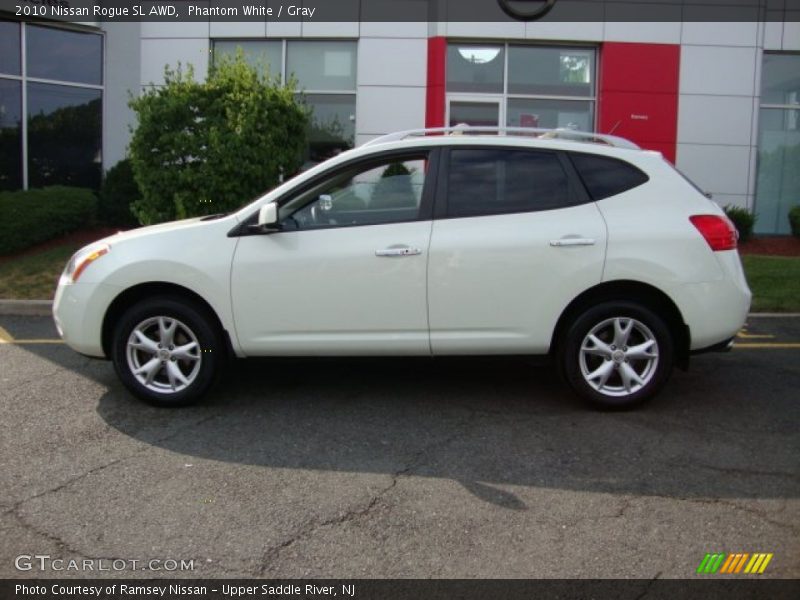 Phantom White / Gray 2010 Nissan Rogue SL AWD