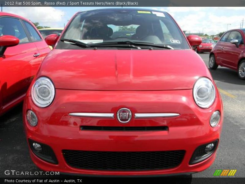 Rosso (Red) / Sport Tessuto Nero/Nero (Black/Black) 2012 Fiat 500 Sport