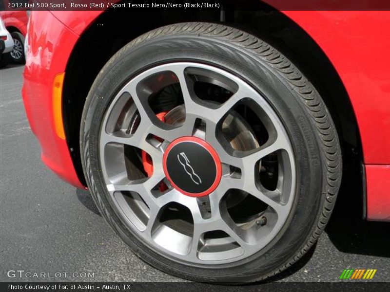 Rosso (Red) / Sport Tessuto Nero/Nero (Black/Black) 2012 Fiat 500 Sport