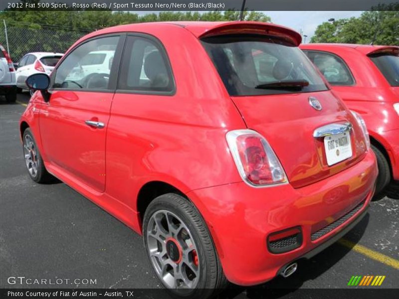 Rosso (Red) / Sport Tessuto Nero/Nero (Black/Black) 2012 Fiat 500 Sport