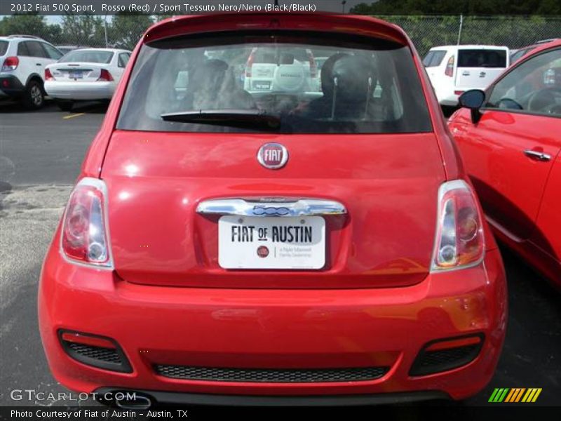 Rosso (Red) / Sport Tessuto Nero/Nero (Black/Black) 2012 Fiat 500 Sport