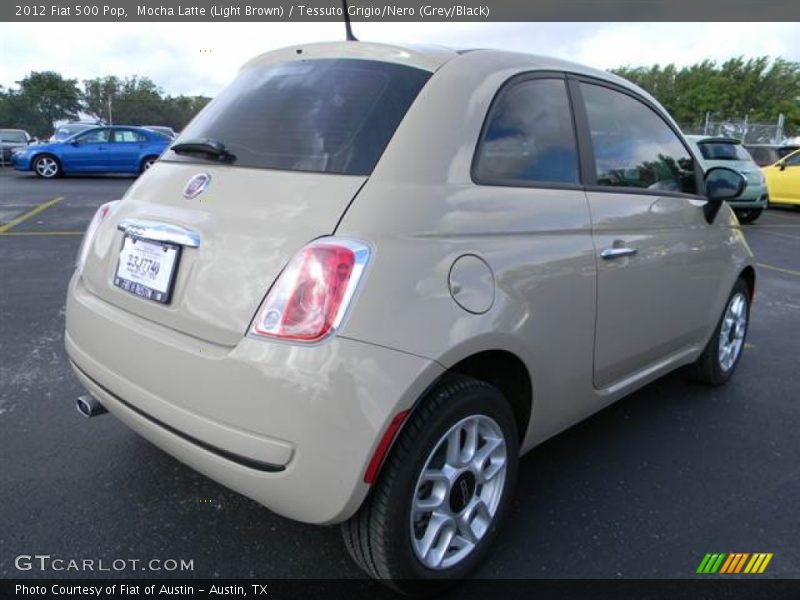 Mocha Latte (Light Brown) / Tessuto Grigio/Nero (Grey/Black) 2012 Fiat 500 Pop