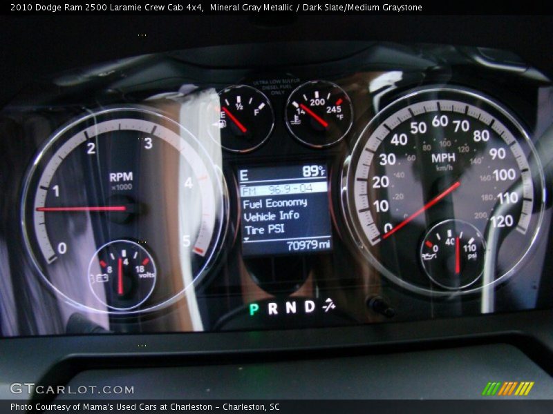 Mineral Gray Metallic / Dark Slate/Medium Graystone 2010 Dodge Ram 2500 Laramie Crew Cab 4x4