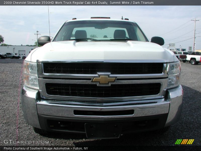Summit White / Dark Titanium 2009 Chevrolet Silverado 3500HD Work Truck Regular Cab 4x4 Dually