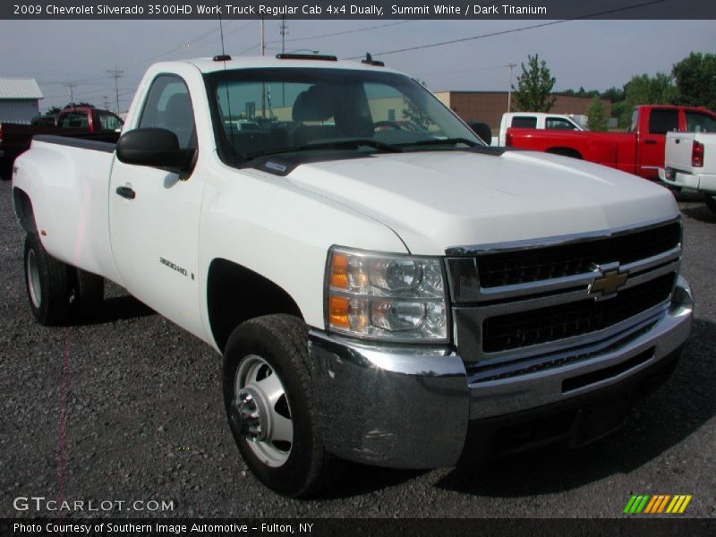 Summit White / Dark Titanium 2009 Chevrolet Silverado 3500HD Work Truck Regular Cab 4x4 Dually