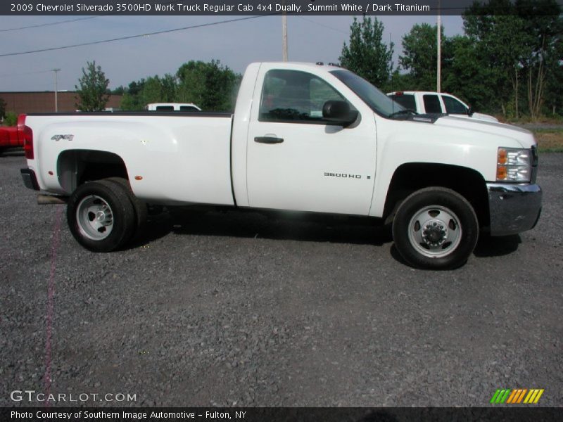 Summit White / Dark Titanium 2009 Chevrolet Silverado 3500HD Work Truck Regular Cab 4x4 Dually