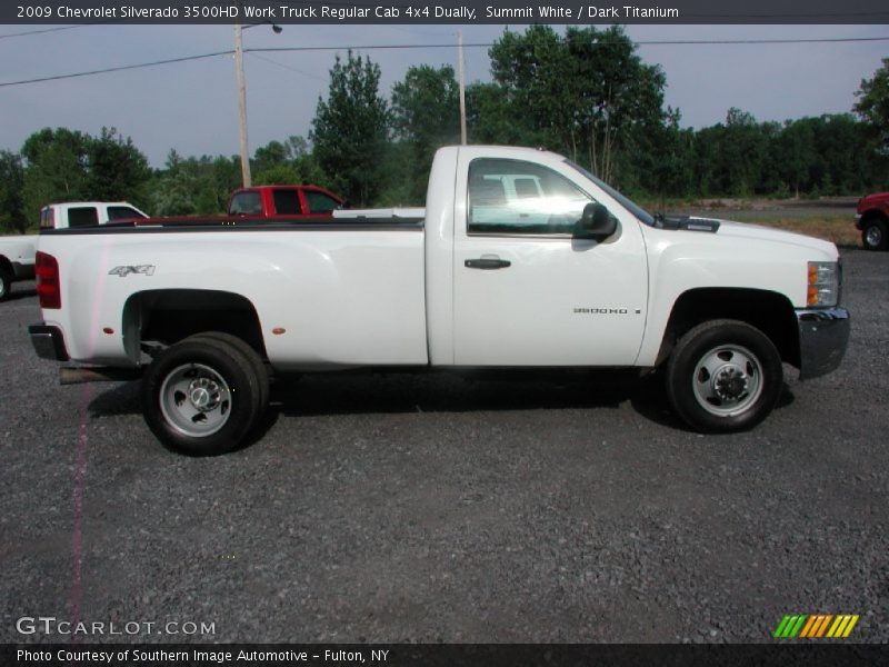 Summit White / Dark Titanium 2009 Chevrolet Silverado 3500HD Work Truck Regular Cab 4x4 Dually
