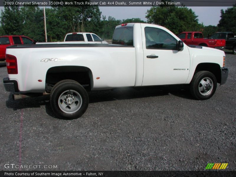 Summit White / Dark Titanium 2009 Chevrolet Silverado 3500HD Work Truck Regular Cab 4x4 Dually