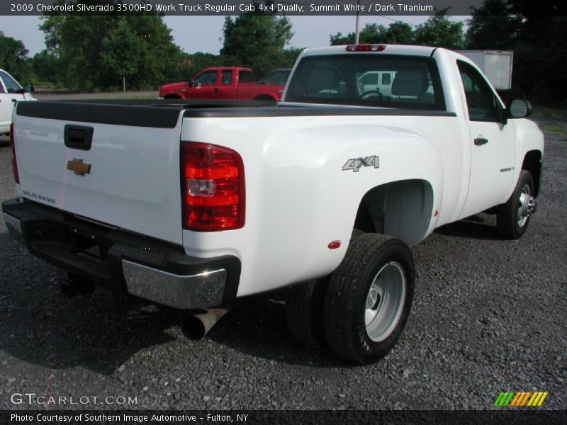 Summit White / Dark Titanium 2009 Chevrolet Silverado 3500HD Work Truck Regular Cab 4x4 Dually