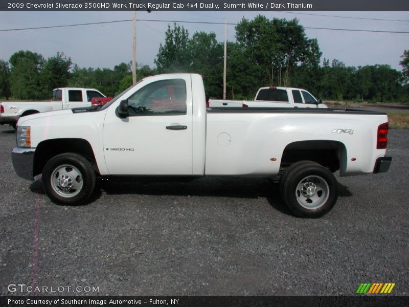 Summit White / Dark Titanium 2009 Chevrolet Silverado 3500HD Work Truck Regular Cab 4x4 Dually