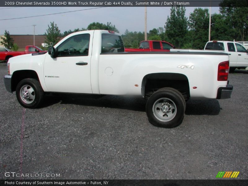 Summit White / Dark Titanium 2009 Chevrolet Silverado 3500HD Work Truck Regular Cab 4x4 Dually