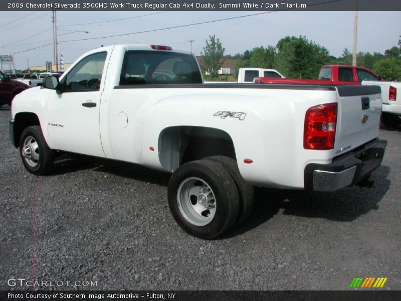 Summit White / Dark Titanium 2009 Chevrolet Silverado 3500HD Work Truck Regular Cab 4x4 Dually