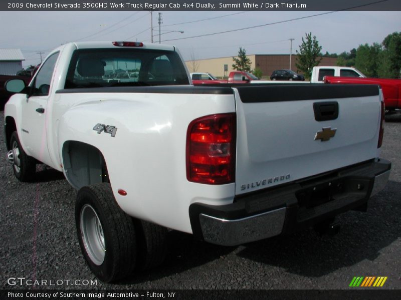 Summit White / Dark Titanium 2009 Chevrolet Silverado 3500HD Work Truck Regular Cab 4x4 Dually