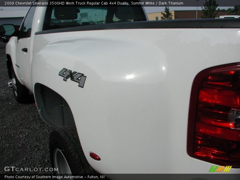 Summit White / Dark Titanium 2009 Chevrolet Silverado 3500HD Work Truck Regular Cab 4x4 Dually