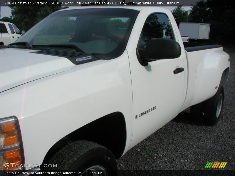Summit White / Dark Titanium 2009 Chevrolet Silverado 3500HD Work Truck Regular Cab 4x4 Dually