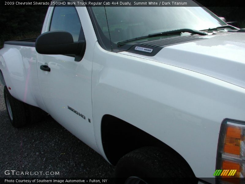 Summit White / Dark Titanium 2009 Chevrolet Silverado 3500HD Work Truck Regular Cab 4x4 Dually