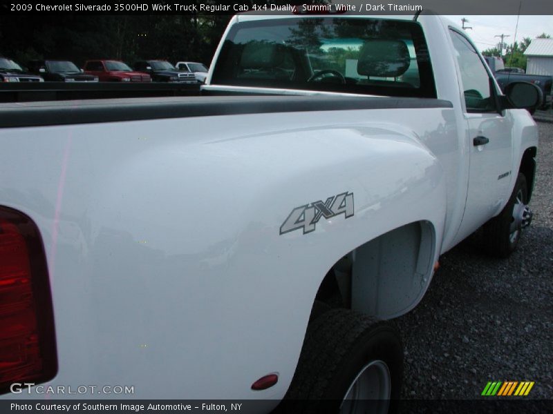 Summit White / Dark Titanium 2009 Chevrolet Silverado 3500HD Work Truck Regular Cab 4x4 Dually