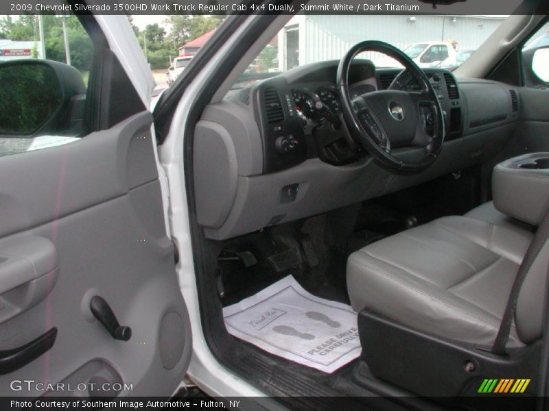 Summit White / Dark Titanium 2009 Chevrolet Silverado 3500HD Work Truck Regular Cab 4x4 Dually