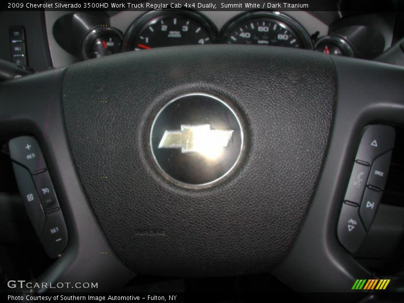 Summit White / Dark Titanium 2009 Chevrolet Silverado 3500HD Work Truck Regular Cab 4x4 Dually